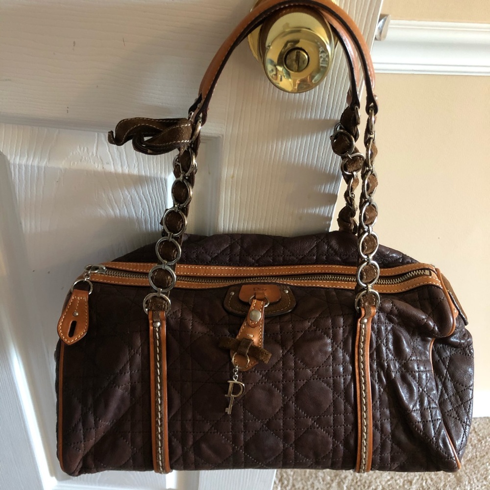 Dior Quilted Leather Shoulder Bag